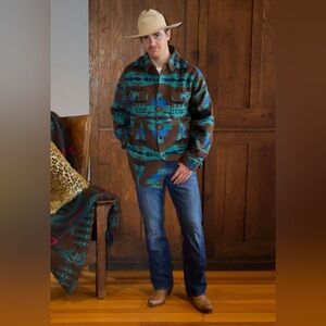 Men’s Tasha Polizzi T.P. Blanket Shacket Aztec Print